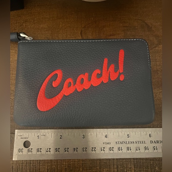 Coach Zip Corner Graphic Wristlet - Picture 4 of 6